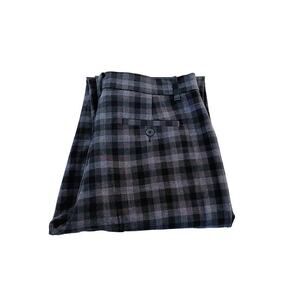 Calvin Klein Plaid Gingham Flat Front Stretch Slim Fit Pant SZ20